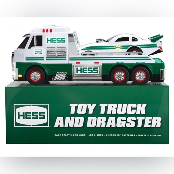 NIB Hess 2016 Toy Truck & Dragster 💚🤍 - Picture 2 of 13